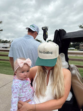 Load image into Gallery viewer, He's Golfing - Green Vintage Trucker Hat
