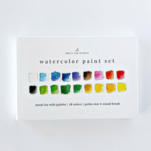 Load image into Gallery viewer, Watercolor Set 18 with brush
