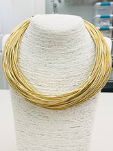 Load image into Gallery viewer, Gold Leatherette Slub Necklace
