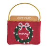Wreath Needlepoint Gift Card Pouch
