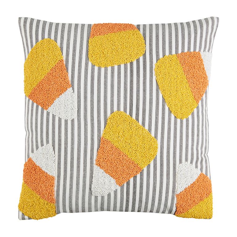 Candy Corn Halloween Pillow