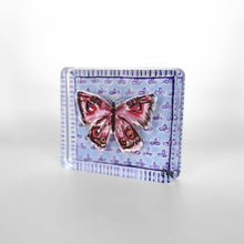 Load image into Gallery viewer, Purple Butterfly on Fleur De Lis Block
