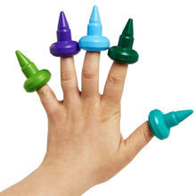 Load image into Gallery viewer, Rainbow Stack Finger Crayon Set
