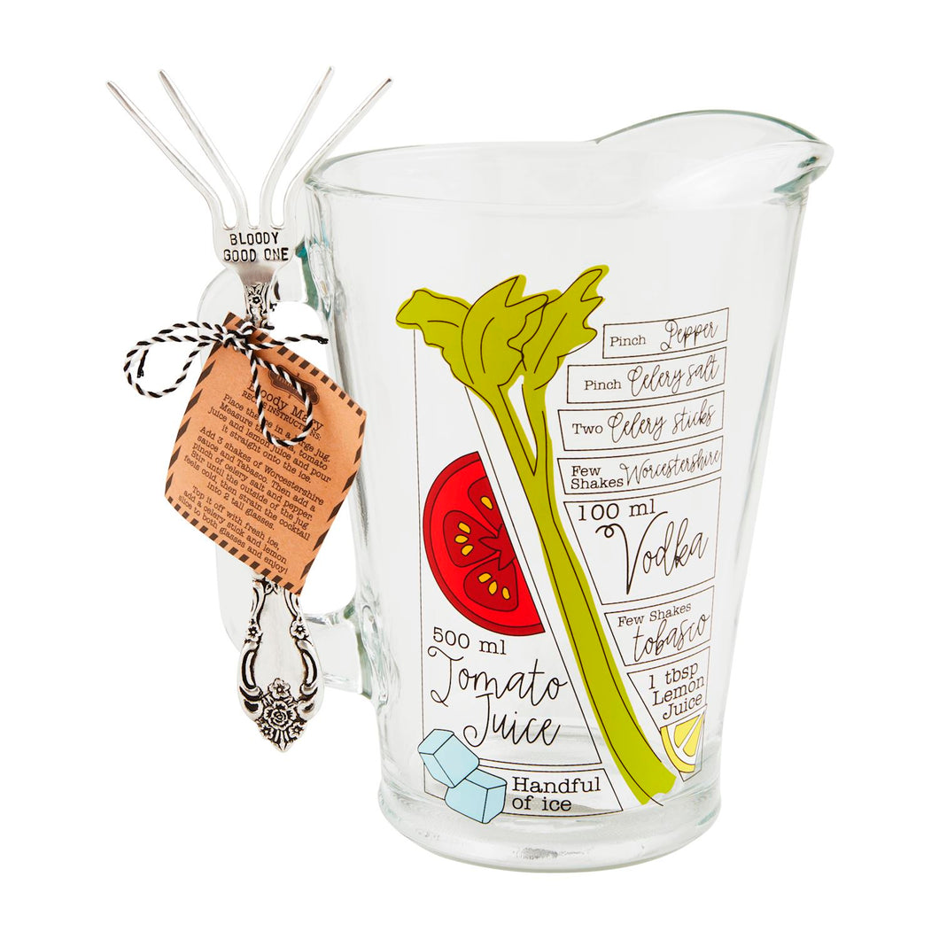 Bloody Mary Recipe Pitcher Set