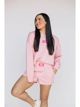 Load image into Gallery viewer, Hotty Toddy Crewneck Woven Label | Light Pink
