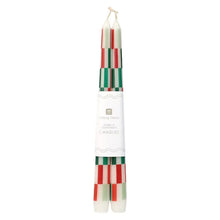 Load image into Gallery viewer, Red/Green Check Taper Candles
