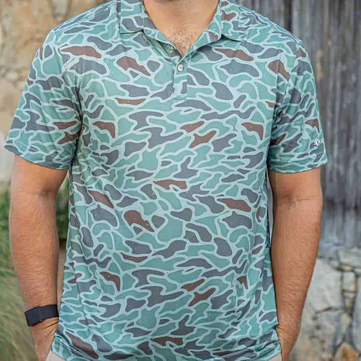 Retro Camo Performance Polo