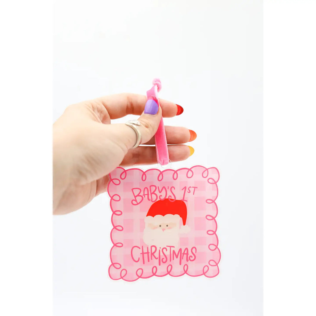 Baby's First Christmas-Girl Acrylic Ornament