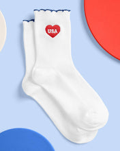 Load image into Gallery viewer, America 250 USA Socks | patriotic socks, usa socks, July 4th
