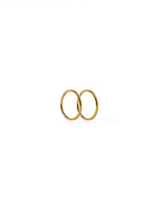 Load image into Gallery viewer, Huggie Infinity Hoop Earrings - Ava Gold 8mm
