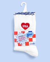 Load image into Gallery viewer, America 250 USA Socks | patriotic socks, usa socks, July 4th
