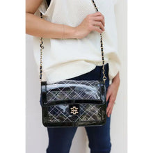 Load image into Gallery viewer, Quinn Quilted Clear Bag - Black Patent
