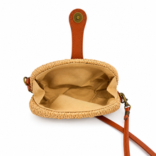Load image into Gallery viewer, Half Moon Woven Coastal Crossbody Bag
