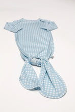 Load image into Gallery viewer, Knotted Gown - Gingham in Cottage Blue
