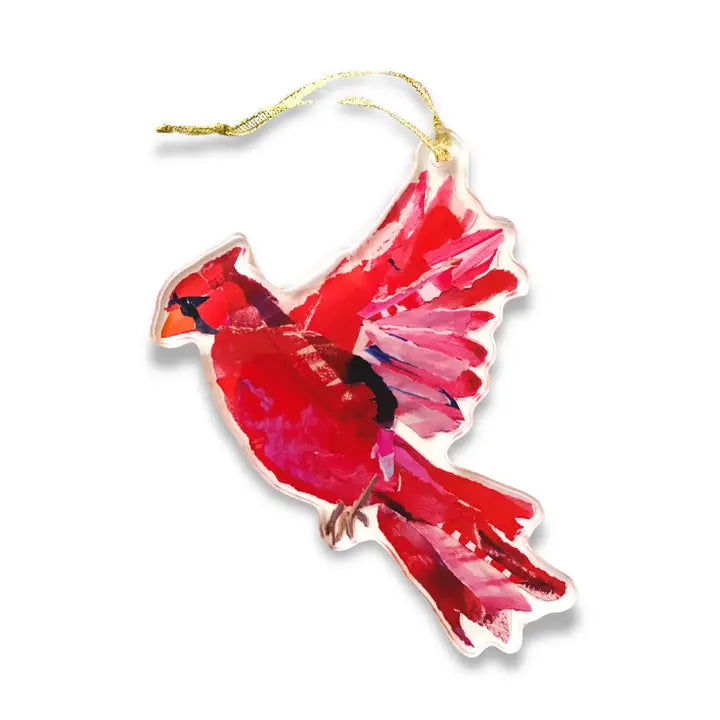 Cardinal in Flight Ornament
