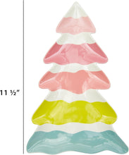 Load image into Gallery viewer, Kailo Chic Holiday Trees Stoneware Tray
