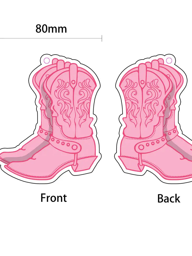 Pink Cowgirl Boots Air Freshener