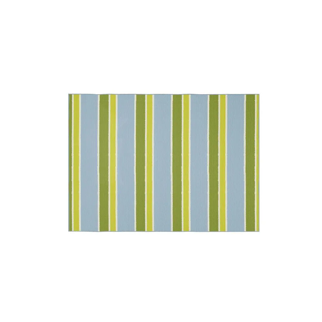 Striped Blue/Green Floor Mat