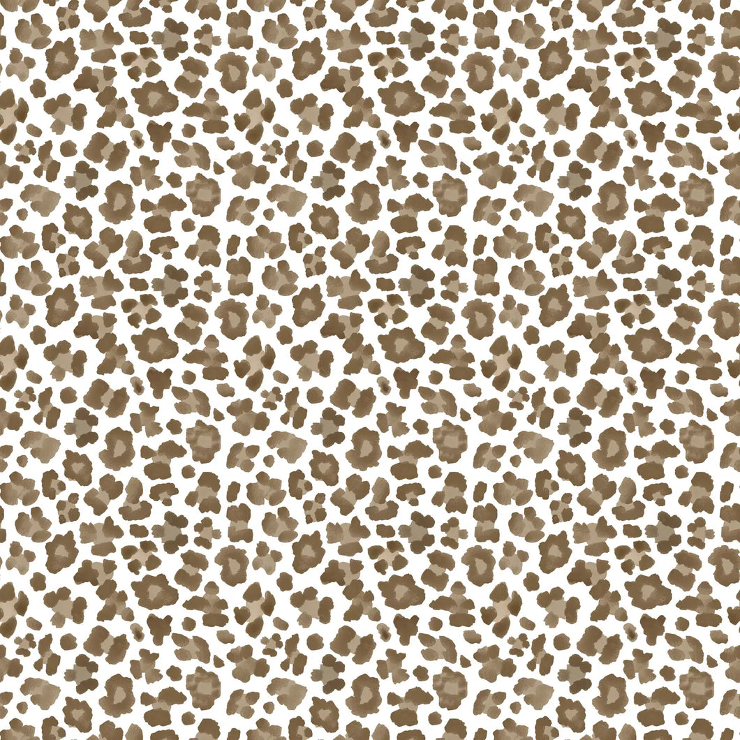 Cream Leopard Enameled Charger