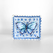 Load image into Gallery viewer, Blue Butterfly on Floral Block
