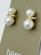 Load image into Gallery viewer, Double Pearl Studs
