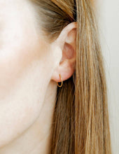 Load image into Gallery viewer, Huggie Infinity Hoop Earrings - Ava Gold 8mm
