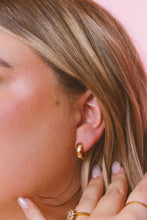 Load image into Gallery viewer, Gold Hammered Hoops - Hypoallergenic
