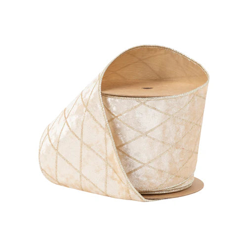 Champagne with Glittered Diamond Ribbon