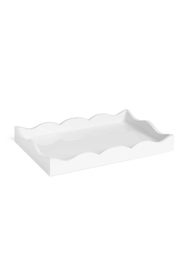 Serendipity Scalloped Lacquer Book Topper Tray