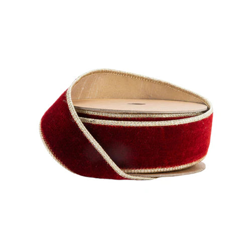 Red with Gold Metallic Ribbon