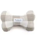 Warm Stone Gingham Dog Squeaky Toy