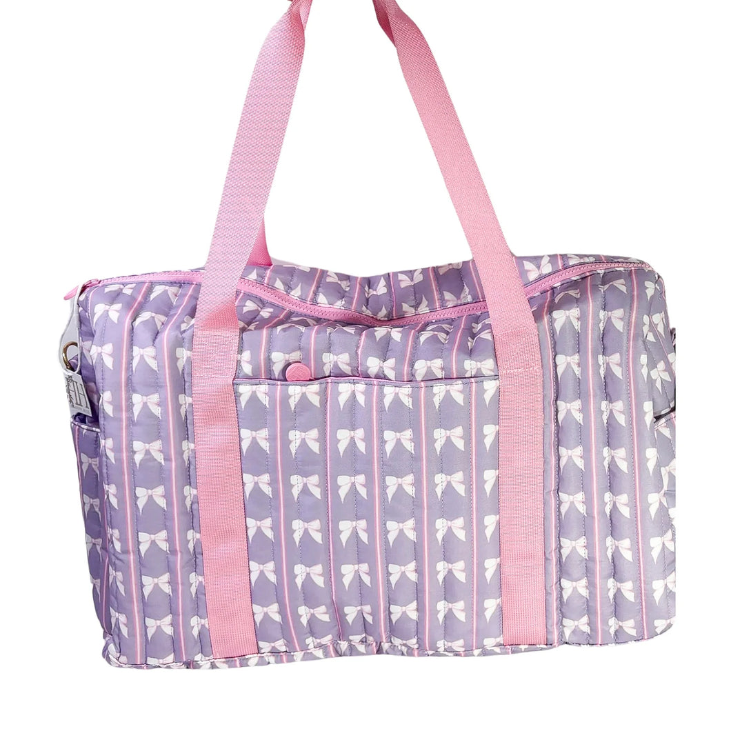 Purple Bow Duffle