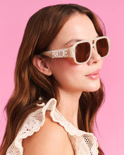 Load image into Gallery viewer, Bride Pearlized Aviator Sunglasses | bachelorette gift bride
