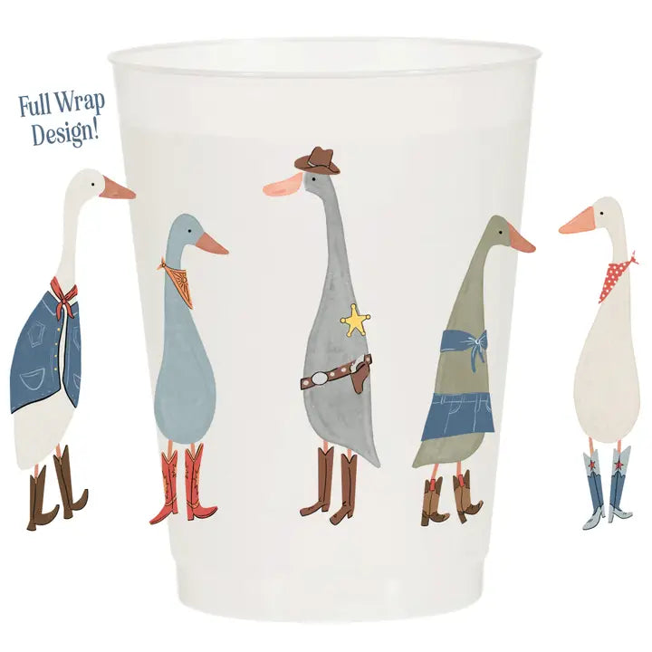 Western Geese Frosted Cups