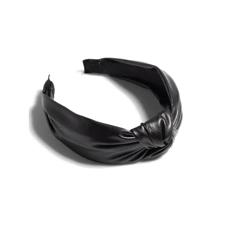 Knotted Faux Leather Headband