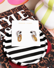 Load image into Gallery viewer, Soho Link Two-Tone Earrings | Stainless Steel + Waterproof
