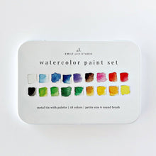 Load image into Gallery viewer, Watercolor Set 18 with brush
