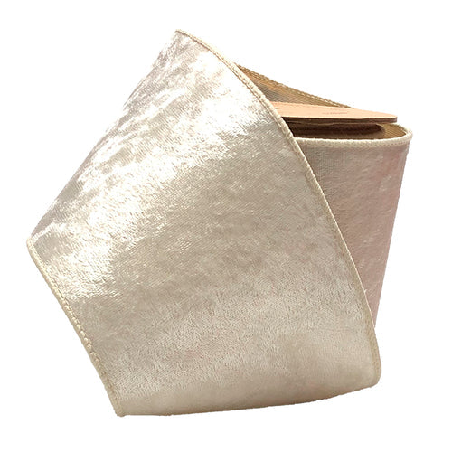 Velvet Ivory/Gold Ribbon