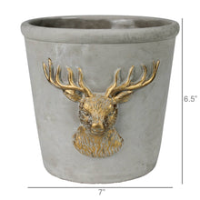 Load image into Gallery viewer, Stag Cement Cachepot

