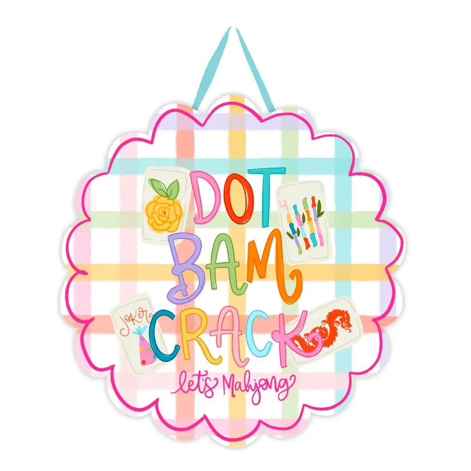 Dot Bam Crack Mahjong Doorhanger