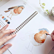Load image into Gallery viewer, Birds watercolor workbook
