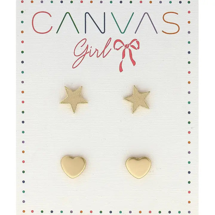 Star & Heart Children's Stud Earrings