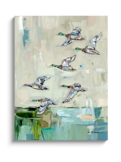 Mallards in Flight Canvas Print