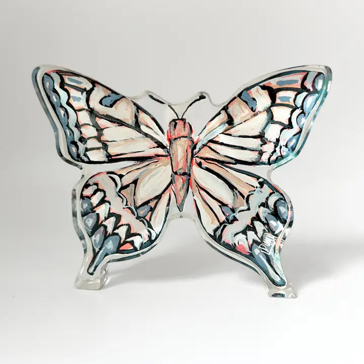 Neutral Butterfly Acrylic Block