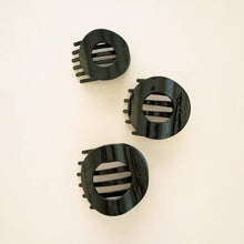 Load image into Gallery viewer, Jet Black | Large | Flat Circle Hair Clip
