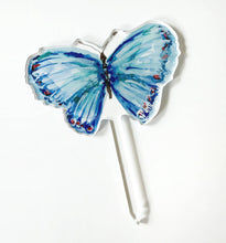 Load image into Gallery viewer, BLUE BUTTERFLY PLANT STICK
