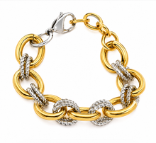 Load image into Gallery viewer, Gilded Harmony Mixed Metal Chain Bracelet | 18k Gold Plated Stainless Steel
