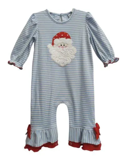 Santa Applique Girls Romper