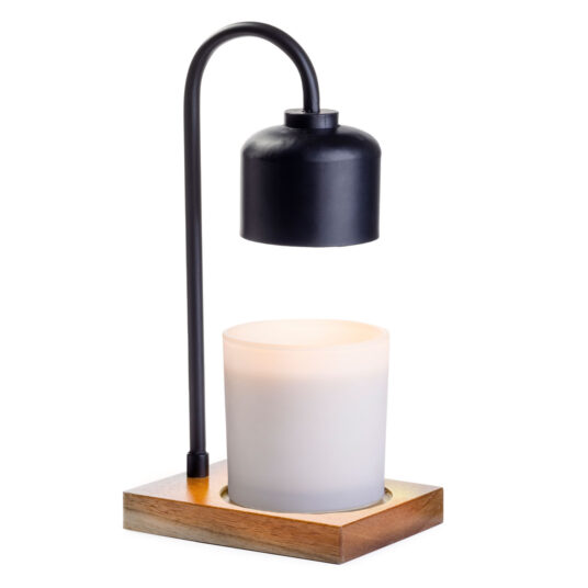 Arched Candle Warmer Lamp Black/Wood