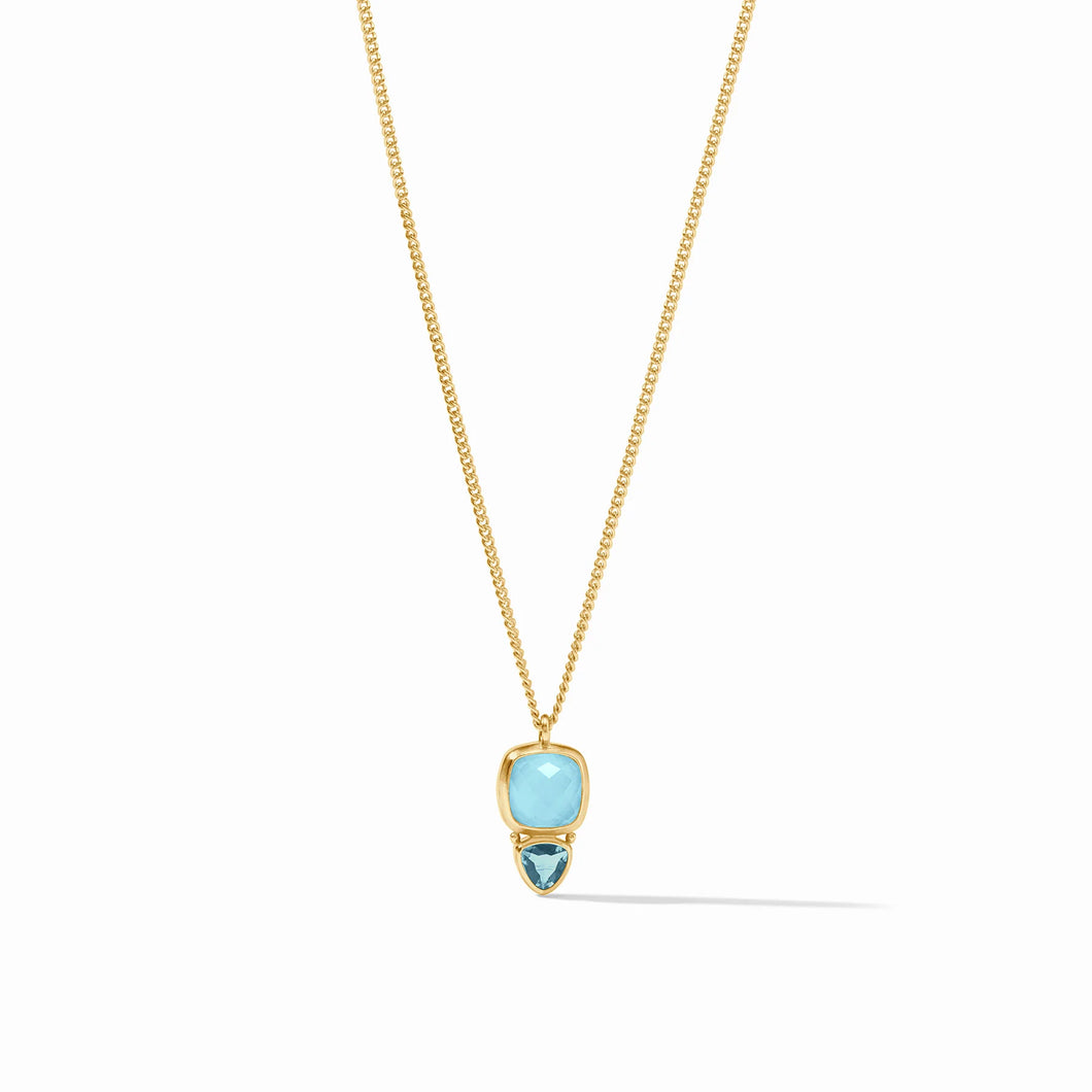 Aquitaine Duo Delicate Necklace Iridescent Capri Blue